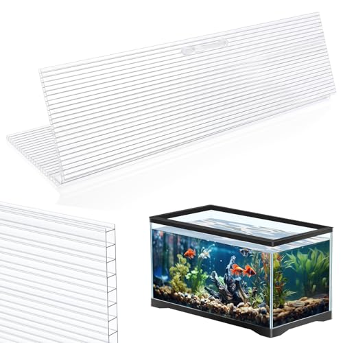 Sieral Aquarium Canopy Set Polycarbonate Greenhouse Panels 29 x 11.38 x 0.24 Inch for 20/29/37 Gallon Fish Tank Without Center Brace Aquariums Cover Fish Tank Lid, Clear - color: Clear, size: 30 x 12 Inch