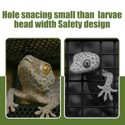 Landhoow 55 Gallon Screen Cover for Hinged Door Pet Reptile Terrarium Screen Cover Large Reptile Terrarium Fish Tank Lid with Center Hinge - size: 55 Gallon
