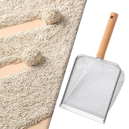 Cat Litter Litter Pan Sifting Cleaning Tool Kitty Litter with Long Handle for Lizards, Mesh Spacing 5 - color: Mesh Spacing 5