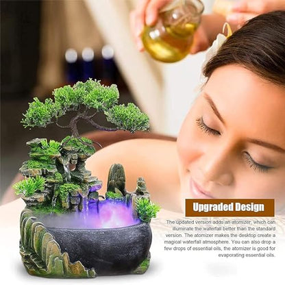 Rockery Stream Tabletop Fountain, Indoor Waterfall Fountain, Desk Fountain, 3rd Floor