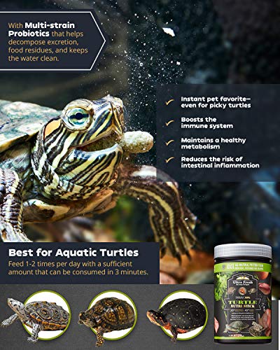 Ultra Fresh - Turtle Nutri Stick, Wild Sword Prawn, Calcium & Vitamin D Enriched Aquatic Turtle Food with Probiotics for Picky Turtles, Made from All Natural Ingredients 35.27oz - size: 2.2 Pound (Pack of 1)
