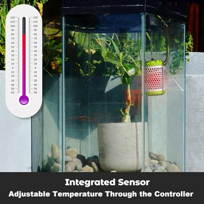 SYSAI Smart Reptile Heater with Auto Temperature Control, Installation Kit and Anti-Biting Line, Design for Chameleon, Snakes, Lizards, Chicks, Amphibian, Turtle and Flower