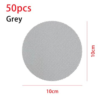 50 Pcs Flower Pot Hole Mesh Pad, Bonsai Pots Bottom Grid Mat Plant Pot Drainage Mesh Hole Screens Gray Circular 1 One Size