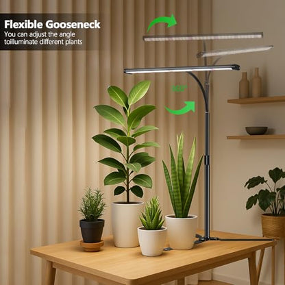 GYTF Super-Bright Plant Grow Light, 6000K 108LEDs Full Spectrum Plant Lamp with Timer 4/8/12Hrs & Height Extendable for Home Office Desktop Indoor Plants, 12V 3A High Power Output for Faster Growth