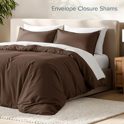Bare Home Bedding Duvet Cover Extra Long Size - Premium 1800 Super Soft Collection - Lightweight, Cooling - Soft Breathable Bedding Duvet Cover (Twin/Twin XL, Cocoa) - color: 07 - Cocoa (No Comforter), size: Twin/Twin XL