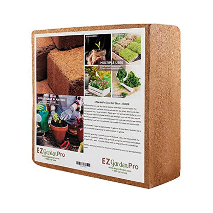 UBICON Organic Coco Coir Growing Medium 11 Pound Block | Expands to Approximately 20 Gallons | Ideal for Gardens and Raised Beds | Excellent Drainage and Root Growth