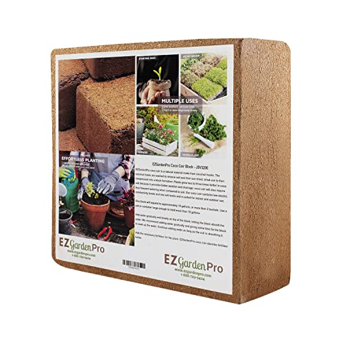 UBICON Organic Coco Coir Growing Medium 11 Pound Block | Expands to Approximately 20 Gallons | Ideal for Gardens and Raised Beds | Excellent Drainage and Root Growth