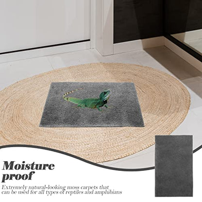 INOOMP 2pcs Reptile Mat Lizard Snake Turtle Bedding Absorbent Pad Tortoise Supply
