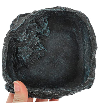 Reptile Feeding Bowl Smooth Surface Dish for Snakes Frogs Lizards Safe Water Food Basin for Bearded Dragons and Tortoises Easy to Clean
