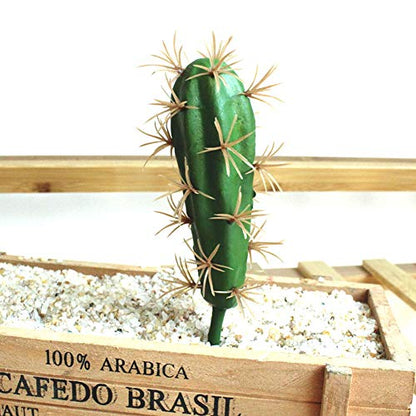 FagusHome Artificial Cactus Decor Faux Cactus Plant Fake Succulents Plants Artificial Cacti 4 Pieces Unpotted Indoor Home Décor Fake Cactus Stems