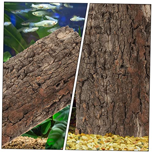 Happyyami Pet Fish Tank Landscaping Reptile Bark Fish Tank Decorations Reptile Background for Terrarium Decorative Background for Aquarium Terrarium Accessories Aquarium Decorative Board