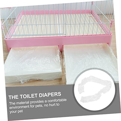 50pcs Rabbit Cage Film Cover Bunny Cage Tray Liner Rabbit Cage Liners Guinea Pig Cage Liner Bag Guinea Pigs Diapers Mat Terrarium Reptile Cage Tray Film Pet Drawer Plastic