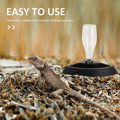 LIOOBO Automatic Reptile Drinking Bowl Durable Water Dispenser for Tortoises and Lizards Stable Design with Stair Access for Easy Drinking Environmentally Friendly Pet Feeding Tool
