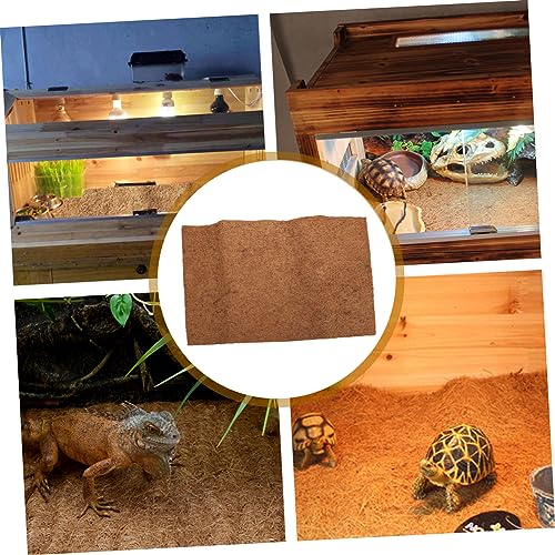 Natural Coconut Fiber Reptile Bed Mat Substrate for Tortoise Lizard Snake Habitats Breathable Easy to Clean Reptile Bedding - size: Size 2
