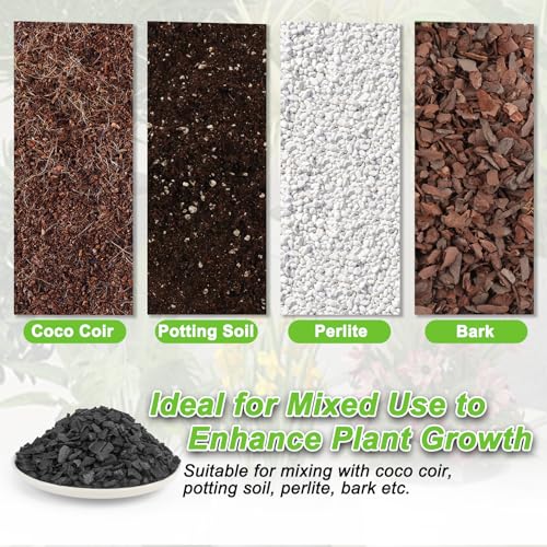 9 Quarts Horticultural Charcoal for Plants-Plant Charcoal Soil Amendment for Potting Indoor Plants, Succulent, Paphiopedilum, Bonsai, Terrarium,and Gardening - size: 9 Quarts