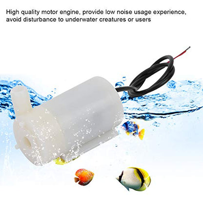 Micro Submersible Water Pump USB Powered Mini Water Pump for Aquariums Fish Tanks Computer Cooling Systems White Plastic 43x23x31mm 3-5V DC