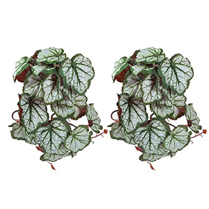 Artificial Reptile Plant, 2 Pack Plastic Simulation Vine with Suction Cup, Green Aquarium Fish Decoration
