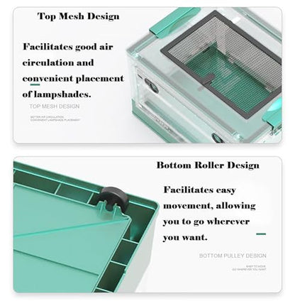 Large Portable Reptile Tank with Multi-Observation Perspective Foldable and Bottom Pulley, Ideal Habitat for Gecko, Frog, Spider and so on (Black) - color: Black