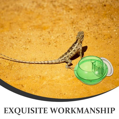 Balacoo Reptile Feeder Bowl with Suction Cup Pet Food and Water Dish for Lizards Turtles Chameleons Geckos and Other Small Reptiles Stable Wall Mount 3.93X3.14X2.36 Inch