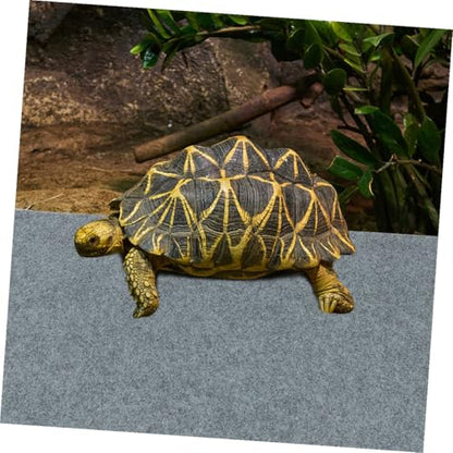 2pcs Reptile Carpet Mat Gray Terrarium Liner Cushion for Snakes Lizards Turtles Tortoises Breathable Washable Substrate for Pet Breeding Cage