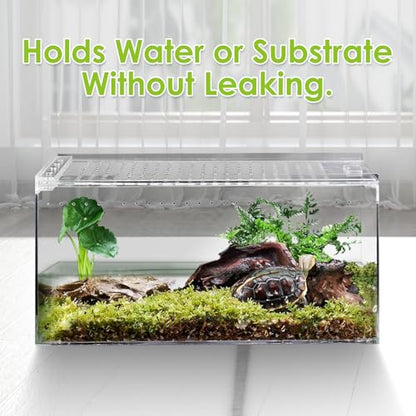Reptile Terrarium Enclosure with Cork Branch for Reptiles Climbing Branches 2 Pack Natural Tree Frog Cork Wood Stick Crested Geckos Habitat Decor