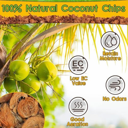 Halatool 2-Pack Coconut Husk Chips for Reptiles, Compressed Coco Chips Substrate for Snakes Tortoises Geckos Lizards Hermit Crab Ball Python - color: 2 Pack