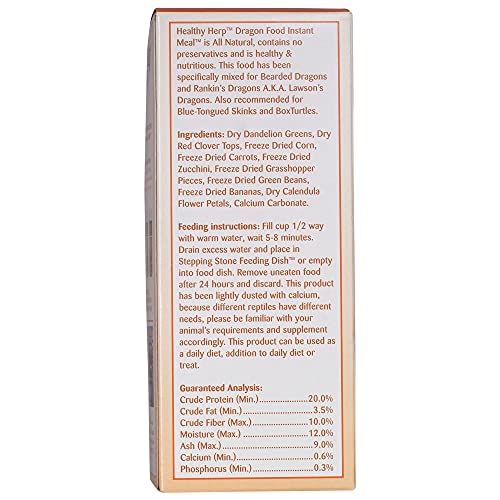 Healthy Herp Bearded Dragon Food Instant Meal for Reptiles - Nutritious Bearded Dragon Accessories, Bearded Dragon Food - Made in USA - for Box Turtles, Lizards, Tortoises - 7 x 0.2 oz (5.7g) Cups - size: 0.2 Ounce (Pack of 7), style: 7-Pack Cups