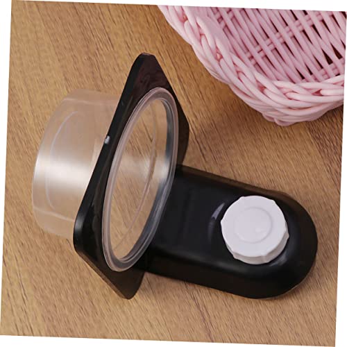 2pcs Reptile Feeding Bowl Set Suction Cup Water Dish for Tortoise Lizard and Gecko Black Reptile Food and Water Bowls - size: Size 5