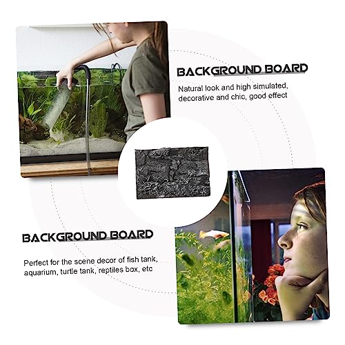 Gatuida 3D Rock Decorative Panel Tank Background Snake Backdrop Reptile Tank Decor Fish Background