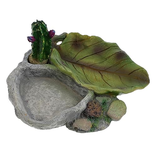 FRCOLOR Reptile Water Feeder Bowl Smooth Pet Drinking Tray for Turtles Lizards Snakes Easy to Decorative Feeding Dish for Pet Shops and Homes