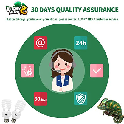 LUCKY HERP Reptile UVA UVB Light 5.0 26W Compact Fluorescent Tropical Terrarium Lamp - style: UVB5.0 26W