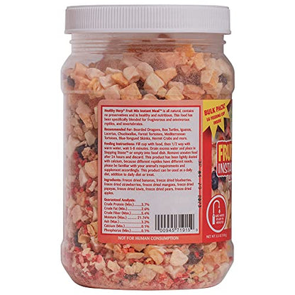 Healthy Herp Fruit Mix Instant Meal Reptile Food - Bearded Dragon Accessories & Bearded Dragon Food - Nutritious Blend for Bearded Dragons, Box Turtles, Tortoises, Hermit Crabs - 3.5 oz (99g) - size: 4.3 Ounce (Pack of 1), style: Jar