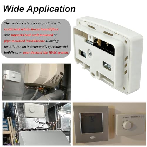 4655 Manual Digital Humidifier Replacement 24V AC Control Switch White for Whole House Humidifier and Wall Mounted or Pipe