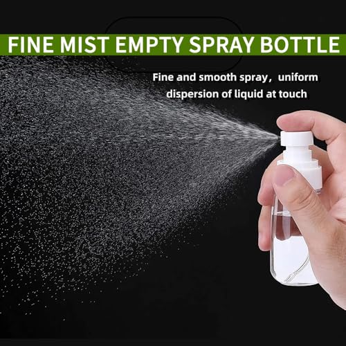 Empty Fine Mist Spray Bottle Travel Refillable Perfume Container Small Cosmetic Plastic Bottle for Face Hair Makeup 2 Pack - color: 3.4oz - Pack 2
