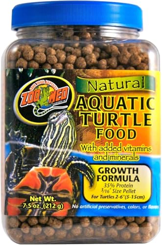 Zoo Med Natural Aquatic Turtle Food - Growth Formula Pellets 7.5 oz - Pack of 12