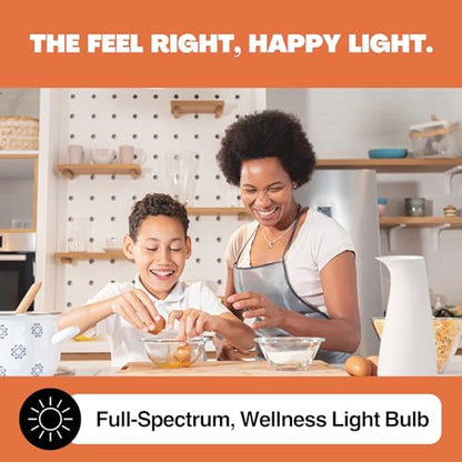 NorbSMILE PAR30 Full Spectrum Light Bulb | US Patented | CA Energy Compliant Long Neck LED Bulb & 11W 750 Lumens | 5000K Daylight White, CRI 96+ & Dimmable | Supports Energy, Mood & Circadian Rhythm - style: Smile 11W PAR30 (1 Pack)