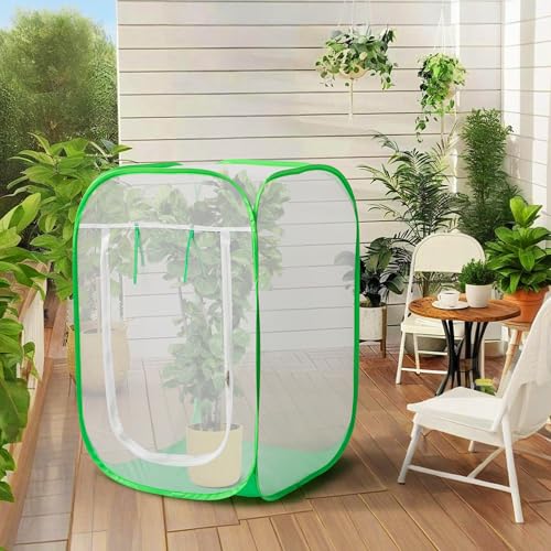 24" x 24" x 36" Pop Up Garden Mesh Plant Cover, Plant Protectors Mesh Plant Enclosure, Garden Net Cage Pest Protection Guard Tent with Storage Bag for Protect Plant Vegetable Fruit from Birds Insects - color: 24 X 24 X 36 Inch