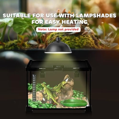 Glass Terrarium Reptile Terrarium Breeding Tank Stackable with Leaf-Shaped Water Basin