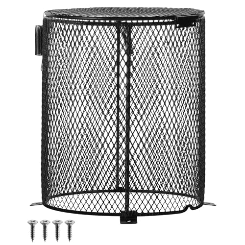 Simple Deluxe Reptile Heat Lamp Cage Heater Guard Anti Scald Mesh Cover, Heating Lamp Lampshade for Lizard Bearded Dragon Turtle Snake Terrarium - size: 1 Pack, style: Lamp Cage