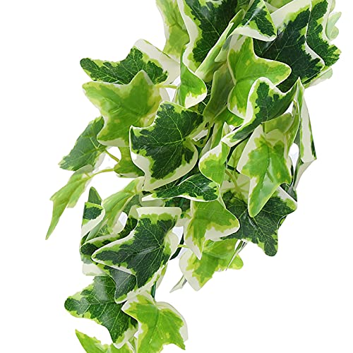 Artificial Reptile Plants Lifelike Plastic Plant Hanging Leaves Decoration with Suction Cup for Reptile Terrarium Fish Tank (New Star Leaf Vine) - size: New Star Leaf Vine