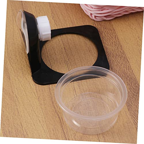 4pcs Reptile Food and Water Bowls Black Feeding Dish for Lizard Gecko Turtle and Other Reptiles Space-Saving Design for Tanks and Boxes