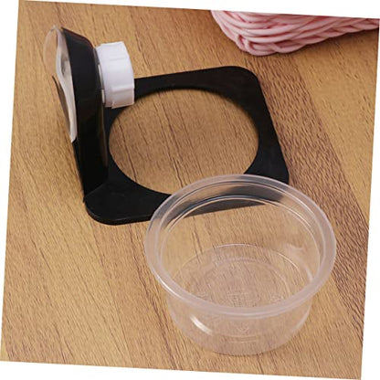 4pcs Reptile Food and Water Bowls Black Feeding Dish for Lizard Gecko Turtle and Other Reptiles Space-Saving Design for Tanks and Boxes