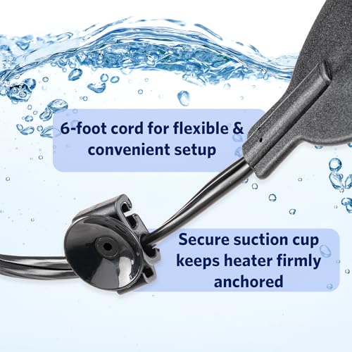 Hydor Betta Bowl Slim Fish Tank Heater, 4-watt, Measures 3" Round, Black; for Tanks 1-2.5 gallons - size: 4Watt, Round, up to 2.5 gal