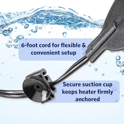 Hydor Betta Bowl Slim Fish Tank Heater, 4-watt, Measures 3" Round, Black; for Tanks 1-2.5 gallons - size: 4Watt, Round, up to 2.5 gal