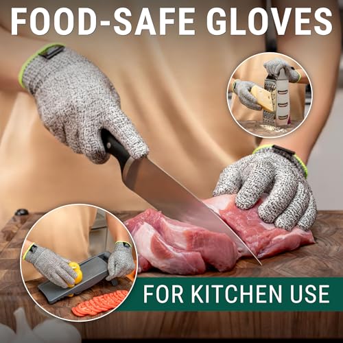 BeaverCraft Wood Carving Gloves CRG - Cutting Cut Resistant Gloves Level 5 for Whittling, Woodworking, Food Prep - color: Small