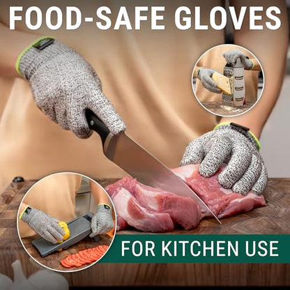 BeaverCraft Wood Carving Gloves CRG - Cutting Cut Resistant Gloves Level 5 for Whittling, Woodworking, Food Prep - color: Medium