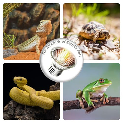 75W UVA UVB Bulbs, 6-Pack Light Turtle Heat Lamp for Reptiles and Amphibian Tanks, Terrariums and Cages, Fit E26 Heat Reptile Lamp,Works with Various Lamp Fixtures - size: 75 Watts (6-Pack)