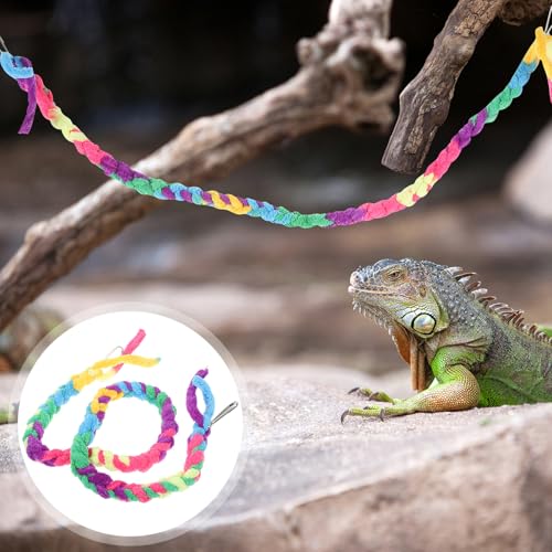 HOMSFOU Hermit Crab Climbing Vine Reptile Vine Terrarium Accessory Decorative Climbing Rope for Geckos and Hermit Crabs Habitat Landscaping