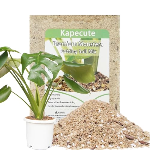 2 Quart Monstera Soil, Well-Draining, Moisture-Retentive and Slightly Acidic Potting Soil Mix for Growing and Repotting Monstera Deliciosa/Swiss Cheese Plant