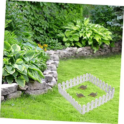 Ipetboom Outdoor Pet Fences 8 Pcs Tortoise Enclosure Playpen Easy Install Predator Proof Turtle Fence Safe Pet Isolation Gate 19.68X5.90X0.78In